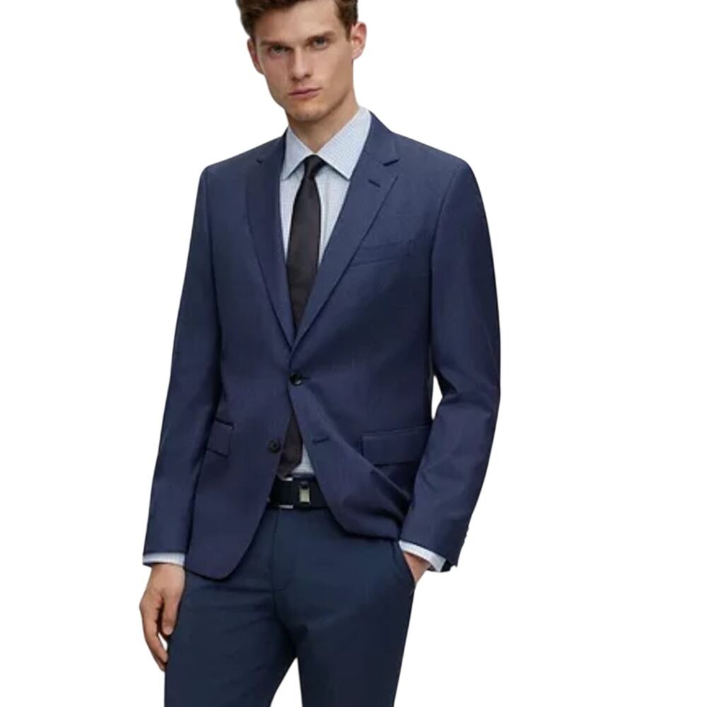 Boss Hugo Boss The James3 Size 44L Navy Suit Jacket Men’s 2 Piece UEC